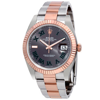 Datejust 41 Slate Dial Men's Steel and 18kt Everose Gold Oyster Watch 126331GYRO M126331-0015 Datejust 41 Slate Dial Men's Steel and 18kt Everose Gold Oyster Watch 126331GYRO M126331-0015