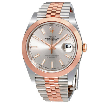 Datejust 41 Sundust Dial Steel and 18K Everose Gold Automatic Men's Watch 126301SNSJ