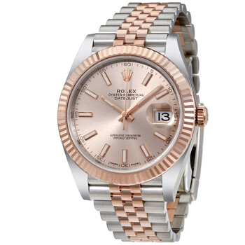 Datejust 41 Sundust Dial Steel and 18K Everose Gold Men's Watch 126331SNSJ M126331-0010