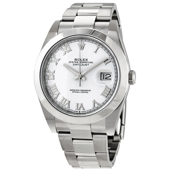 Datejust 41 White Dial Automatic Men's Oyster Watch 126300WSO 126300WRO Datejust 41 White Dial Automatic Men's Oyster Watch 126300WSO 126300WRO