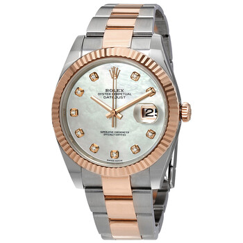Rolex Datejust 41 White Mother of Pearl Dial Automatic Men's