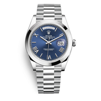Day Date 40 Blue Dial Automatic Men's Platinum President Watch 228206BLSRP