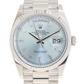 Day-Date 36 Ice Blue Bguette Dial Automatic Men's Platinum President Watch M128236-0009