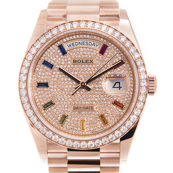 Rolex Day-Date 36 Paved Dial 18kt Yellow Gold Diamond-Set