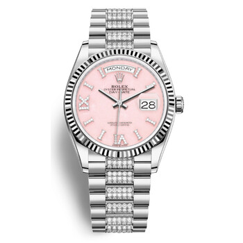 Day-Date 36 Pink Dial 18kt White Gold Diamond Set President Watch 128239DSDP M128239-0030