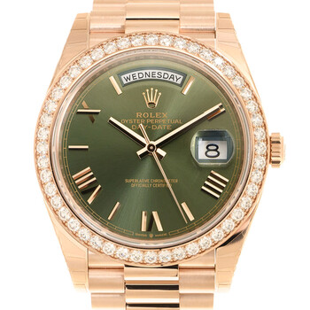 Day-Date Automatic Chronometer Diamond Green Dial Unisex Watch 228345GRP