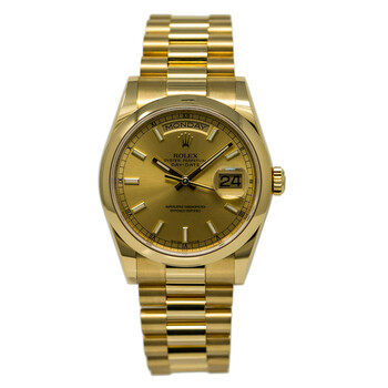 Day-Date Champagne  Automatic 18kt Yellow Gold Ladies  Watch118208CSP
