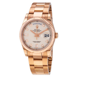 Day-Date Ivory Diamond Dial Automatic Midsize 18kt Everose Gold President Watch 118235IVDP 118235IVDO Day-Date Ivory Diamond Dial Automatic Midsize 18kt Everose Gold President Watch 118235IVDP 118235IVDO