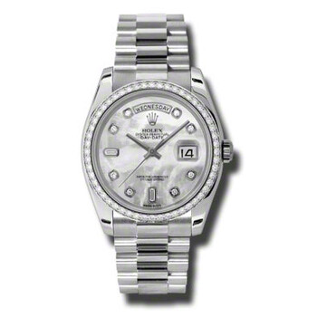 Rolex Day-Date Mother Of Pearl Dial 18K White Gold President
