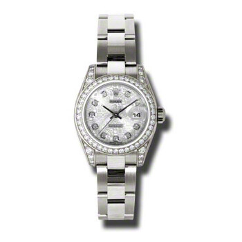 Lady Datejust 26 Silver Dial 18K White Gold Oyster Bracelet Automatic Watch 179159SJDO