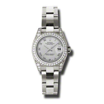 Lady Datejust 26 Silver Dial 18K White Gold Oyster Bracelet Automatic Watch 179159SRO