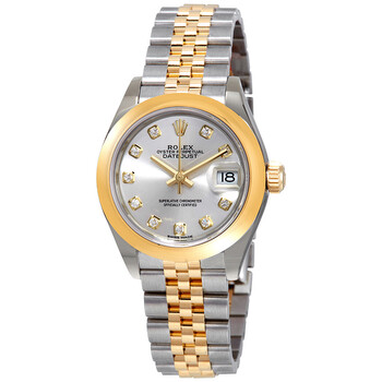 Lady Datejust 28 Silver Dial Steel and 18K Yellow Gold Jubilee Watch 279163SDJ