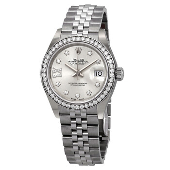 Lady Datejust Automatic Silver Roman Diamond Dial Ladies Jubilee Watch 279384SRDJ