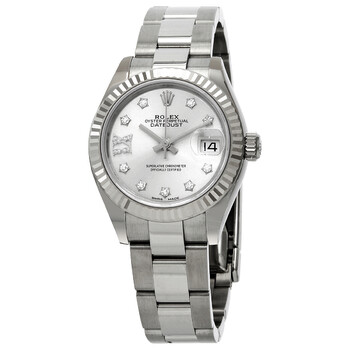 Lady Datejust Automatic Silver Roman Diamond Dial Ladies Oyster Watch 279174SRDO