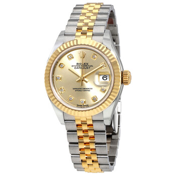Lady Datejust Champagne Diamond Dial Steel and 18K Yellow Gold Automatic Watch 279173CDJ