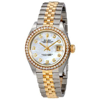 Lady Datejust Mother of Pearl Diamond Stainless Steel and 18K Yellow Gold Jubilee Watch 279383MDJ 279383RBR-0019