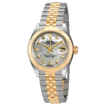 Lady Datejust Mother of Pearl Diamond Steel and 18K Yellow Gold Jubilee Watch 279173MDJ