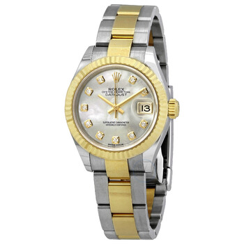 Lady Datejust Mother of Pearl Diamond Steel and 18K Yellow Gold Oyster Watch 279173MDO