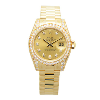 Lady-Datejust 26 Champagne Dial 18K Yellow Gold President Automatic Ladies Watch 179158CDP 179158 CDP