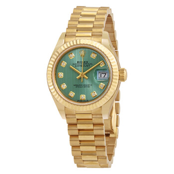 Lady-Datejust 28 Automatic Chronometer Diamond Green Dial Ladies Watch 279178GNDP