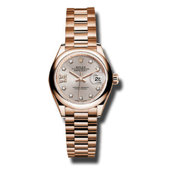 Lady-Datejust 28 Sundust Dial 18K Everose Gold President Automatic Ladies Watch 279165SNRDP