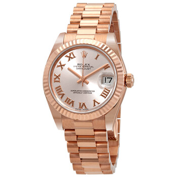 Rolex Datejust 31 Mother of Pearl Diamond Dial Ladies 18kt Everose