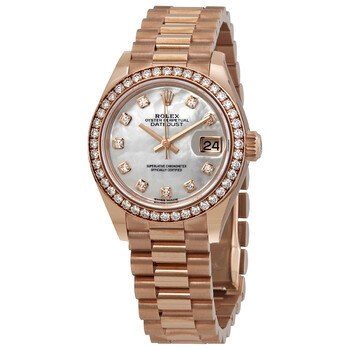 Rolex Datejust 31 Silver Floral Motif Diamond Dial Ladies