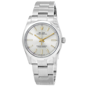 Oyster Perpetual 34 Automatic Chronometer Silver Dial Ladies Watch 124200SSO