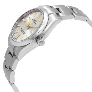 Oyster Perpetual 34 Automatic Chronometer Silver Dial Ladies Watch 124200SSO