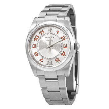 Oyster Perpetual 34 Silver Dial Stainless Steel Bracelet Automatic Men's Watch 114200SCOAO