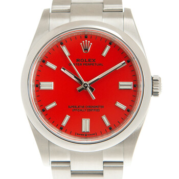 COREFIT BODY D レッド Rolex Oyster Perpetual 41 Automatic Coral Red Dial Men's