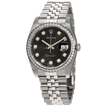 Oyster Perpetual Datejust 36 Black Dial Stainless Steel Jubilee Bracelet Automatic Ladies Watch 116244BKJDJ