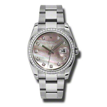 Oyster Perpetual Datejust 36 Black Mother of Pearl Dial Stainless Steel Bracelet Automatic Ladies Watch 116244BKMDO Oyster Perpetual Datejust 36 Black Mother of Pearl Dial Stainless Steel Bracelet Automatic Ladies Watch 116244BKMDO