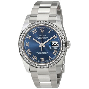 Lですプレスリー　Lサイズ　ブルコ Rolex Oyster Perpetual Datejust 36 Blue Dial Stainless Steel