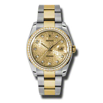 Oyster Perpetual Datejust 36 Champagne Dial Stainless Steel and 18K Yellow Gold Bracelet Automatic Ladies Watch 116243CJDO Oyster Perpetual Datejust 36 Champagne Dial Stainless Steel and 18K Yellow Gold Bracelet Automatic Ladies Watch 116243CJDO