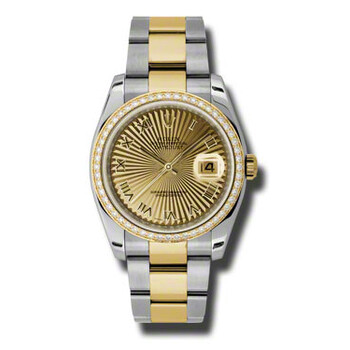Oyster Perpetual Datejust 36 Champagne Dial Stainless Steel and 18K Yellow Gold Bracelet Automatic Ladies Watch 116243CSBRO Oyster Perpetual Datejust 36 Champagne Dial Stainless Steel and 18K Yellow Gold Bracelet Automatic Ladies Watch 116243CSBRO