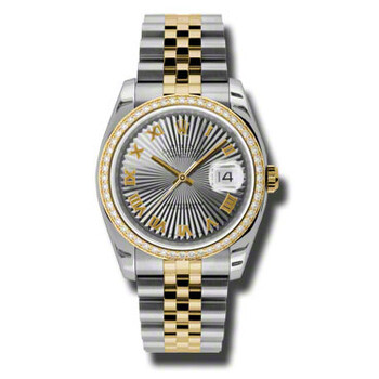 Oyster Perpetual Datejust 36 Grey Dial Stainless Steel and 18K Yellow Gold Jubilee Bracelet Automatic Ladies Watch 116243GSBRJ