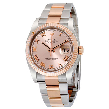 Oyster Perpetual Datejust 36 Pink Dial Stainless Steel and 18K Everose Gold Bracelet Automatic Men's Watch 116231PRO
