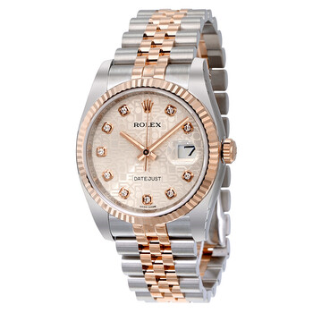 Oyster Perpetual Datejust 36 Silver Dial Stainless Steel and 18K Everose Gold Jubilee Bracelet Automatic Men's Watch 116231SJDJ Oyster Perpetual Datejust 36 Silver Dial Stainless Steel and 18K Everose Gold Jubilee Bracelet Automatic Men's Watch 116231SJDJ