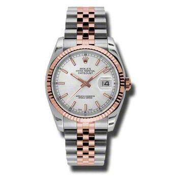 Oyster Perpetual Datejust 36 Silver Dial Stainless Steel and 18K Everose Gold Jubilee Bracelet Automatic Men's Watch