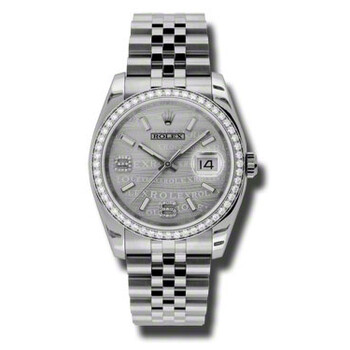 Oyster Perpetual Datejust 36 Silver Wave Dial Stainless Steel Jubilee Bracelet Automatic Ladies Watch 116244SWSDAJ Oyster Perpetual Datejust 36 Silver Wave Dial Stainless Steel Jubilee Bracelet Automatic Ladies Watch 116244SWSDAJ
