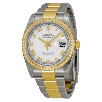 Rolex Oyster Perpetual Datejust 36 Silver Floral Dial