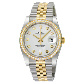 Oyster Perpetual Datejust 36 White Dial Stainless Steel and 18K Yellow Gold Jubilee Bracelet Automatic Ladies Watch 116243WDJ