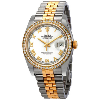 Oyster Perpetual Datejust 36 White Dial Stainless Steel and 18K Yellow Gold Jubilee Bracelet Automatic Ladies Watch 116243WRJ