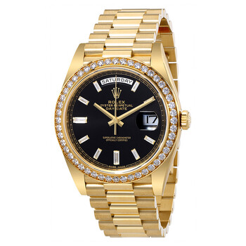 Rolex Oyster Perpetual 18K Yellow Gold Diamond Men's Automatic