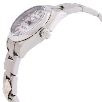 "Dominos" Oyster Perpetual Silver Dial Stainless Steel Ladies Watch 176200SSO