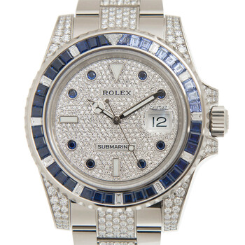 Submariner Diamond Silver-tone Dial Men's Watch 116659SABR