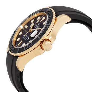 Yacht Master 42 Automatic Chronometer Black Dial 18kt Yellow Gold Men's Watch