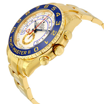 Yacht-Master II White Dial 18K Yellow Gold Oyster Bracelet Automatic Men's Watch 116688WAO