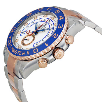 Yacht-Master II White Dial Stainless Steel and 18K Everose Gold Oyster Bracelet Automatic Men's Watch 116681WASO
